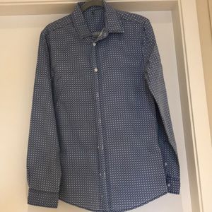 Benetton Dress shirt, dark blue, size S/M